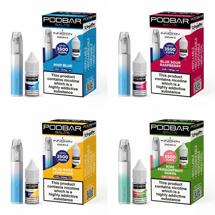 Podbar Salts + Innokin Endura S1 Pod Kit - Twin Pack - Pack of 5