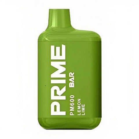 Prime Bar PM600 Puffs Disposable Vape Pack of 10 - Eliquid Base-Lemon Lime