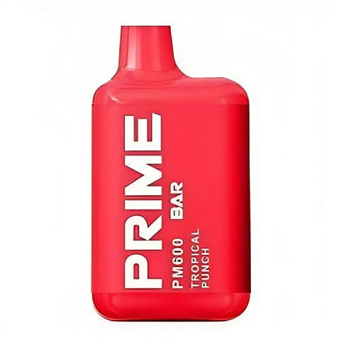 Prime Bar PM600 Puffs Disposable Vape Pack of 10 - Eliquid Base-Tropical Punch