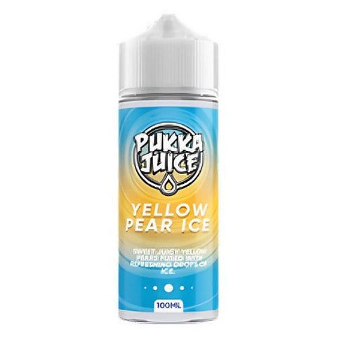 Pukka Juice 100ml Shortfill E-Liquid - Eliquid Base-Yellow Pear Ice