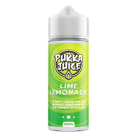 Pukka Juice 100ml Shortfill E-Liquid - Eliquid Base-Lime Lemonade