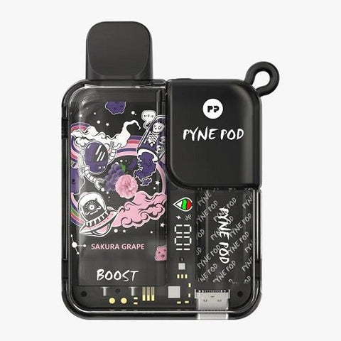 Pyne Pod Boost 8500 puff Disposable Pod Device - 0MG - Eliquid Base-Sakura Grape