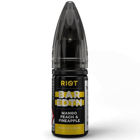 Riot Bar EDTN 10ml Nic Salt E-Liquid - Pack of 10 - Eliquid Base-Mango Peach & Pineapple