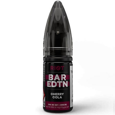 Riot Bar EDTN 10ml Nic Salt E-Liquid - Pack of 10 - Eliquid Base-Cherry Cola