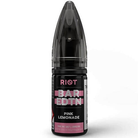 Riot Bar EDTN 10ml Nic Salt E-Liquid - Pack of 10 - Eliquid Base-Pink Lemonade