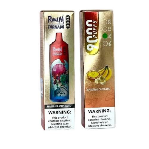 R&M Tornado  9000 Disposable Vape  Device -Banana Custard