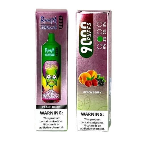 R&M Tornado  9000 Disposable Vape  Device -Peach Berry
