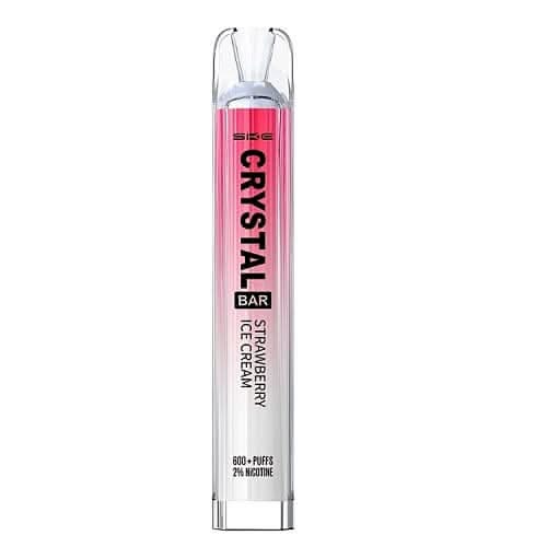 SKE Crystal 600  Disposable Vape  Device 20MG  -Strawberry Ice Cream