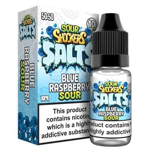 Sour Shockers Nic Salt 10ml E-Liquid - Pack of 5 -Blue Raspberry Sour
