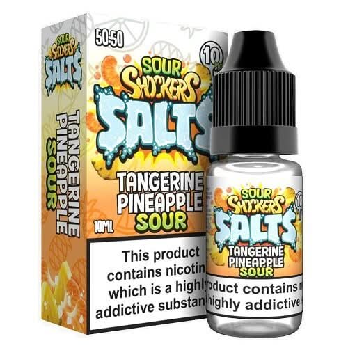 Sour Shockers Nic Salt 10ml E-Liquid - Pack of 5 -Tangerine Pineapple Sour
