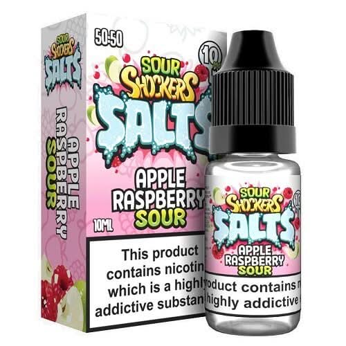 Sour Shockers Nic Salt 10ml E-Liquid - Pack of 5 -Apple Raspberry Sour