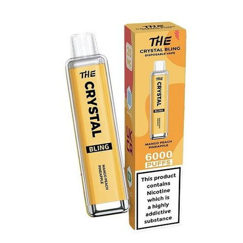 The Crystal Bling 6000 Puffs Disposable Device - 20MG - Eliquid Base-Mango Peach Pineapple