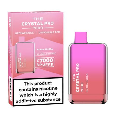 The Crystal Pro 7000 Disposable Vape Device 20mg - Pack of 3 - Eliquid Base-Hubba Hubba