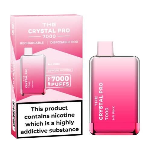 The Crystal Pro 7000 Disposable Vape Device -Mr Pink