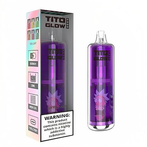 Titi Glow 8000 Disposable vape pod devive - 20MG - Eliquid Base-Cotton Candy