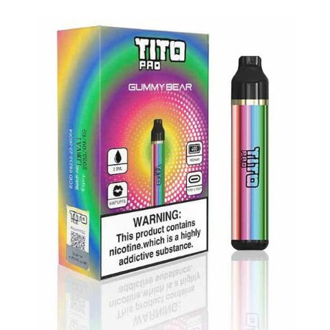 TiTo Pro 600 Pod Kit - 20MG - Eliquid Base-Gummy Bear