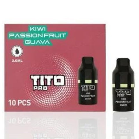 TiTo Pro Pre-filled Replacement Pods - Eliquid Base-Kiwi Passion Fruit Guava