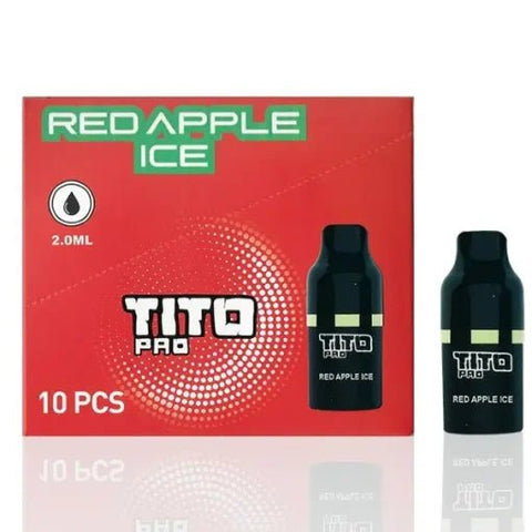 TiTo Pro Pre-filled Replacement Pods - Eliquid Base-Red Apple Ice