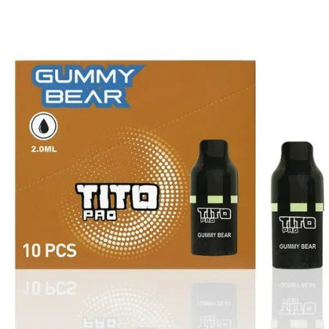 TiTo Pro Pre-filled Replacement Pods - Eliquid Base-Gummy Bear