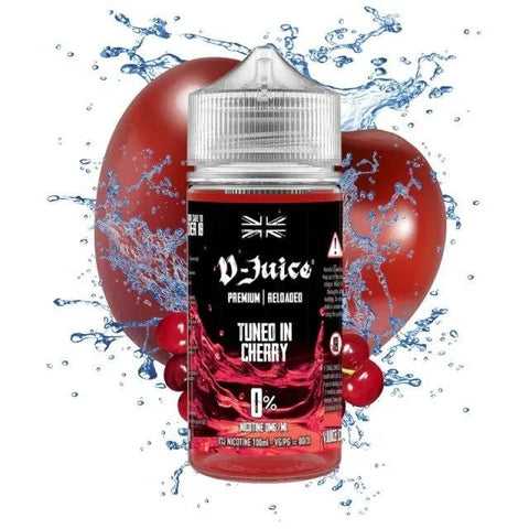 Tuned in Cherry by V-Juice 100ml Shortfill - Eliquid Base-Yes