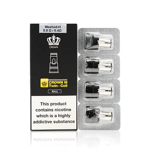 Uwell Crown M Twin Replacement Coil - Pack of 4 - Eliquid Base-