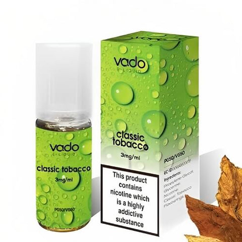 Vado 10ml E-Liquid - Pack of 10 - Eliquid Base-Classic Tobacco