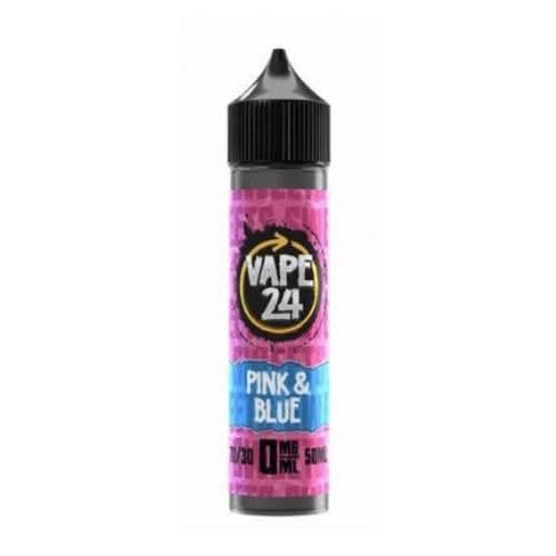 Vape 24 Shortfill 50ml E-Liquid - Pink & Blue