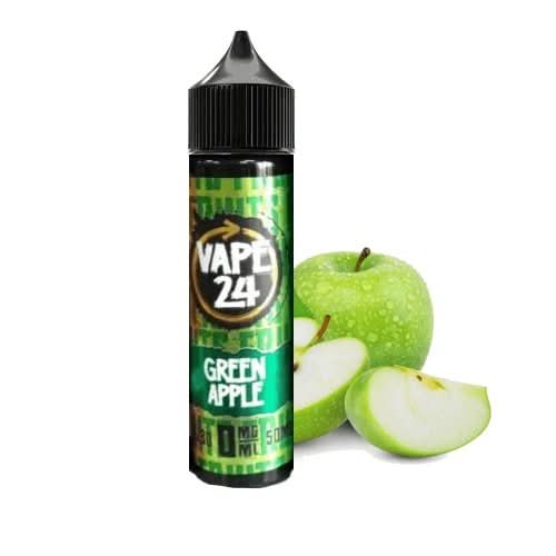 Vape 24 Shortfill 50ml E-Liquid - Green Apple