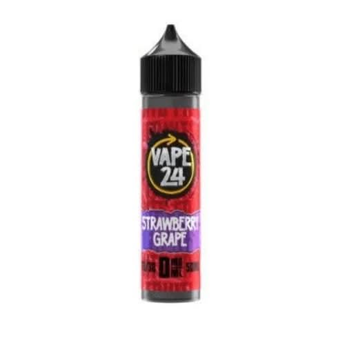 Vape 24 Shortfill 50ml E-Liquid - Strawberry Grape