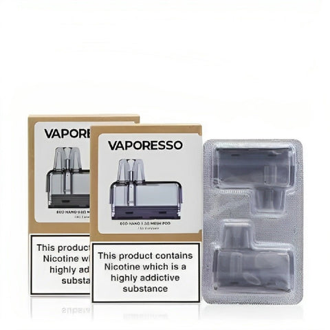 Vaporesso Eco Nano Replacement Pods - Pack of 2 - Eliquid Base-MESH 0.8 ohm