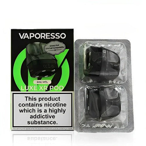 Vaporesso Luxe XR Replacement Pods - Pack of 2 - Eliquid Base-MTL