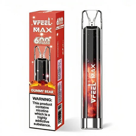 Vfeel Max 600 Puff Disposable Vape Pod Device - 20MG - Eliquid Base-Gummy Bear