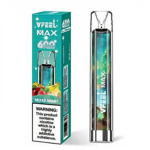 Vfeel Max 600 Puff Disposable Vape Pod Device - 20MG - Eliquid Base-Mixed Berry