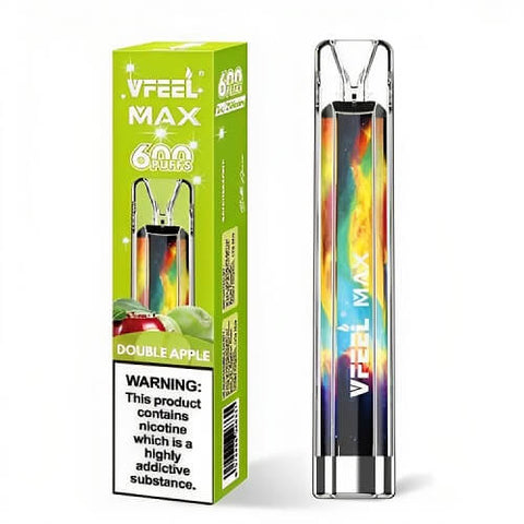 Vfeel Max 600 Puff Disposable Vape Pod Device - 20MG - Eliquid Base-Double Apple