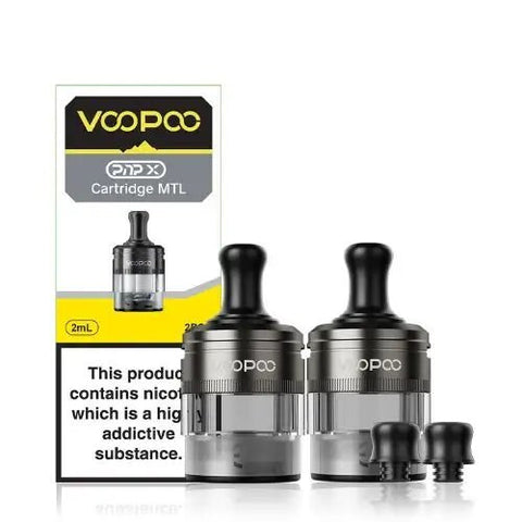 Voopoo PNP X Pod Cartridge - Pack of 2 - Eliquid Base-MTL Grey - 2ml