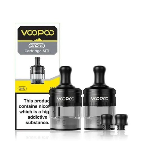 Voopoo PNP X Pod Cartridge - Pack of 2 - Eliquid Base-MTL Black - 2ml
