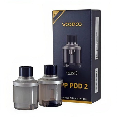 Voopoo TPP 2 Replacement Pod XL - Eliquid Base-Silver