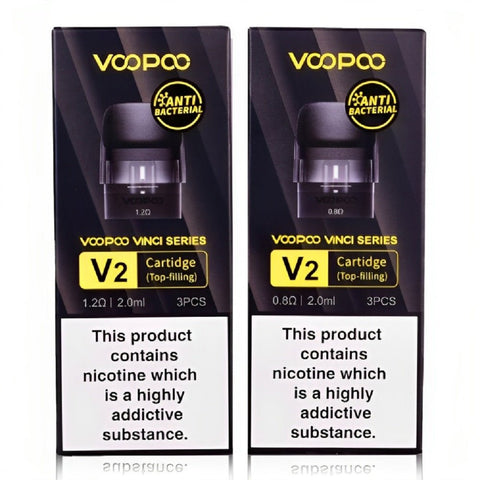 Voopoo Vinci V2 Replacement Pods - Pack of 3 - Eliquid Base-0.8 ohm