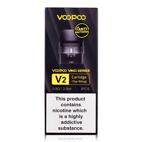 Voopoo Vinci V2 Replacement Pods - Pack of 3 - Eliquid Base-0.8 ohm