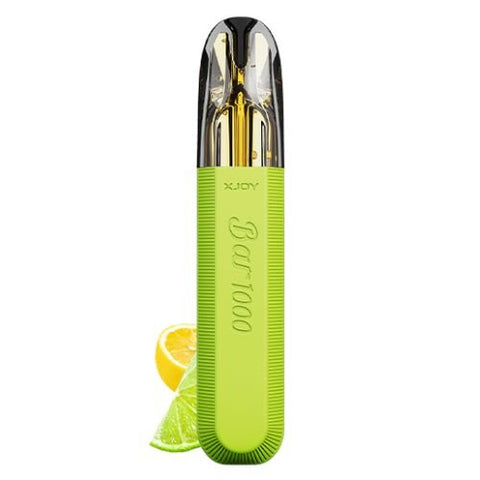 XJOY Bar 1000 Puff Disposable Vape Pod Device - Box of 10 - Eliquid Base-Lemon Lime