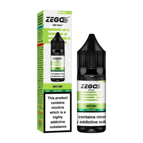 Zego Nic Salt 10ml E-Liquid Pack of 10 - Eliquid Base-Sweet Mint