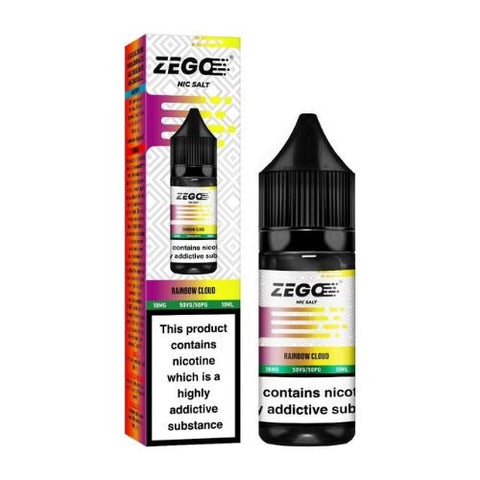 Zego Nic Salt 10ml E-Liquid Pack of 10 - Eliquid Base-Rainbow Cloud