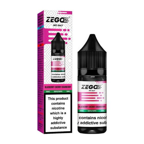 Zego Nic Salt 10ml E-Liquid Pack of 10 - Eliquid Base-Blueberry Cherry Cranberry