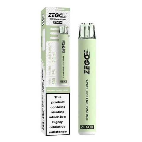 Zego Ze600 Disposable Vape Pod Device - 20MG - Eliquid Base-Kiwi Passion Fruit Guava