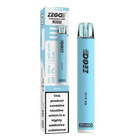 Zego Ze600 Disposable Vape Pod Device - 20MG - Eliquid Base-Mr. Blue