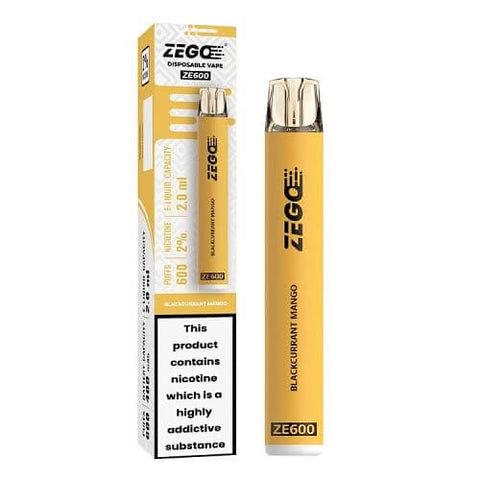 Zego Ze600 Disposable Vape Pod Device - 20MG - Eliquid Base-Blackcurrant Mango