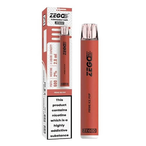 Zego Ze600 Disposable Vape Pod Device - 20MG - Eliquid Base-Prime Ice Pop