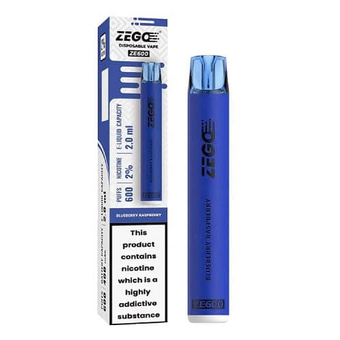 Zego Ze600 Disposable Vape Pod Device - 20MG - Eliquid Base-Blueberry Raspberry