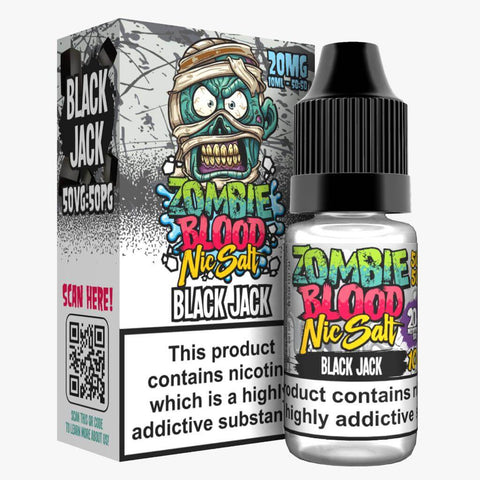 Zombie Blood Nic Salts 10ml E-Liquid (3x) - Eliquid Base-Black Jack