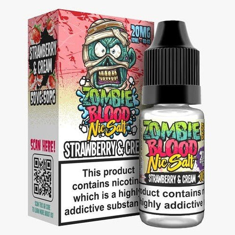 Zombie Blood Nic Salts 10ml E-Liquid (3x) - Eliquid Base-Strawberry & Cream
